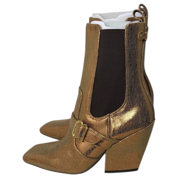 Sam Edelman Chelsea Boot Women's Size 6 M Suzette Gold Metallic - Picture 3 of 11